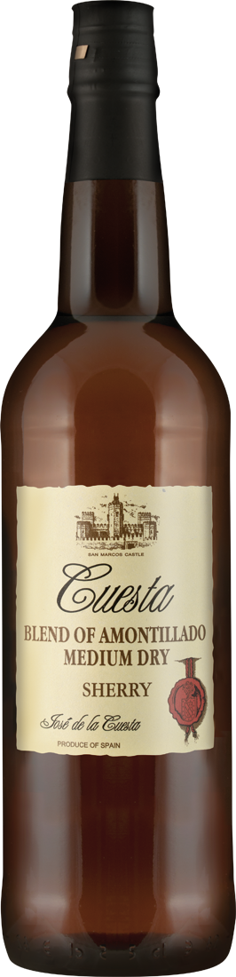 Weiwein Bodegas Jos de la Cuesta Sherry Blend of Amontillado Medium Dry 17,5% vol. Jerez 12,52? pro l