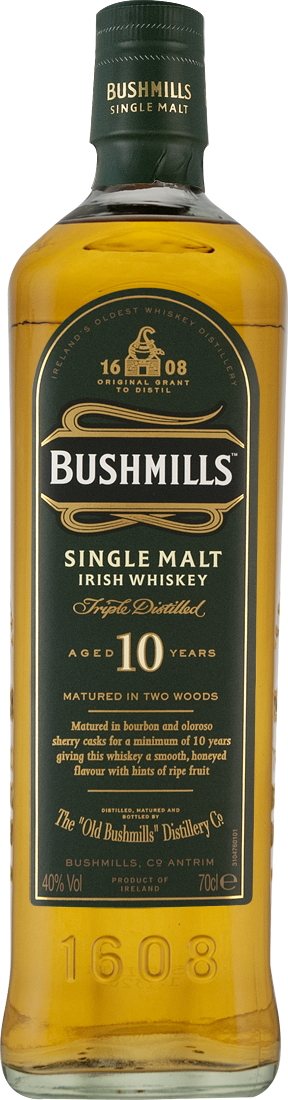 Bushmills Malt Irish Whiskey 10 Jahre 40% vol.36,41€ pro l