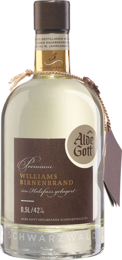 Alde Gott Premium Williams Birnenbrand Holzfassgereift 42% vol. 0,5l Baden 41,80€ pro l